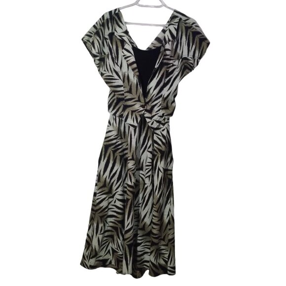 Vintage 80s Green Zebra Double Dress 💚 - Picture 2 of 4